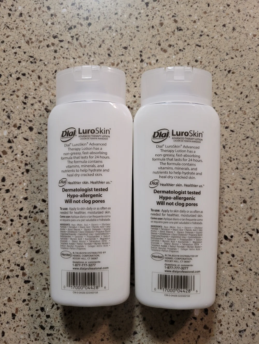 2 Dial Luro Skin Advanced Therapy Lotion Hydrating Fast Absorbing 12 oz Each HTF